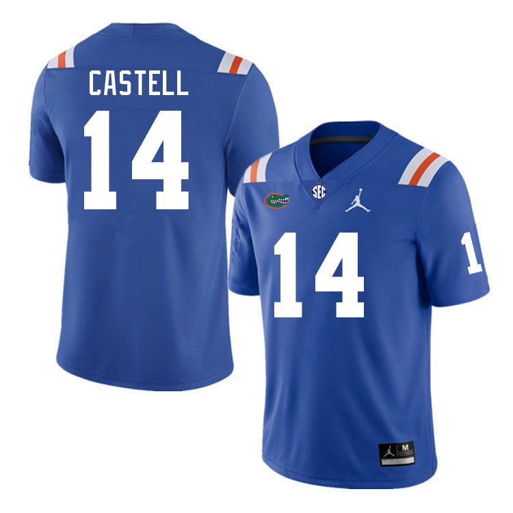 Men #14 Jordan Castell Florida Gators College Football Jerseys Stitched-Retro